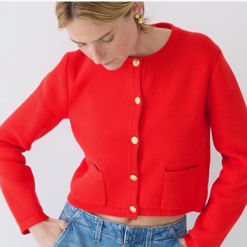 J Crew Emilie patch pocket sweater jacket - Picture 2 of 4